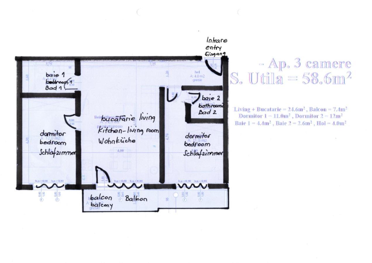 Living Home, Apartament Cu Doua Dormitoare Si Doua Bai Cisnădie Екстериор снимка